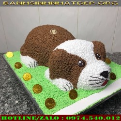 Bánh Kem Thú Nổi Con Chó 3D - TT09